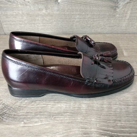 GH Bass Weejun Shoes Women 8.5 Brown Leather Winny Slip On Kiltie Tassled Loafer - Picture 6 of 12